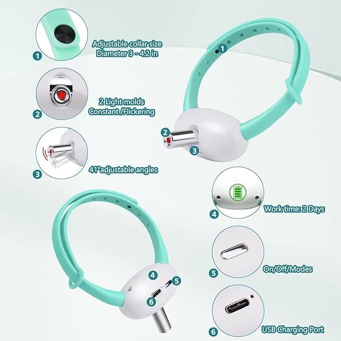 Interactive Laser Cat Toy Collar
